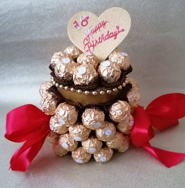 Pralinen Schachtel Geldgeschenk  zum 18.Geburtstag
